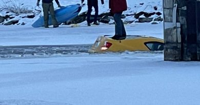 Driver Charged, Rescued After Car Speeds Down Frozen Rideau River in Manotick